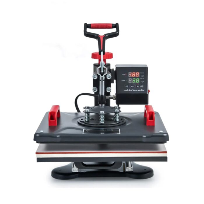 CREWORKS Hitzepresse Transferpresse 1250W Heat Press Heißpresse 360 Grad Schwenkbar DIY Mulitifunktional Sublimation Wärmepresse (38x30cm 8 in 1)