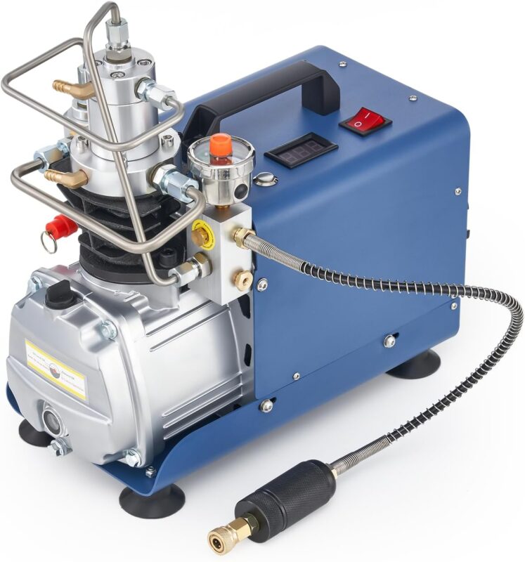 CREWORKS PCP Kompressor 300bar Automatisch Luftkompressor-Pumpe 4500PSI Hochdruckluftpumpe 1800W Kompressorpumpe Auto-Stop Kompressor 30MPA Hochdruck PCP Inflator für die Aufblasflasche