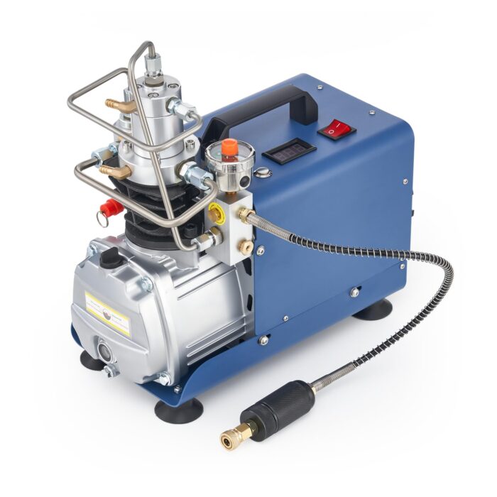 CREWORKS PCP Kompressor 300bar Automatisch Luftkompressor-Pumpe 4500PSI Hochdruckluftpumpe 1800W Kompressorpumpe Auto-Stop Kompressor 30MPA Hochdruck PCP Inflator für die Aufblasflasche