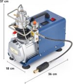 CREWORKS PCP Kompressor 300bar Automatisch Luftkompressor-Pumpe 4500PSI Hochdruckluftpumpe 1800W Kompressorpumpe Auto-Stop Kompressor 30MPA Hochdruck PCP Inflator für die Aufblasflasche