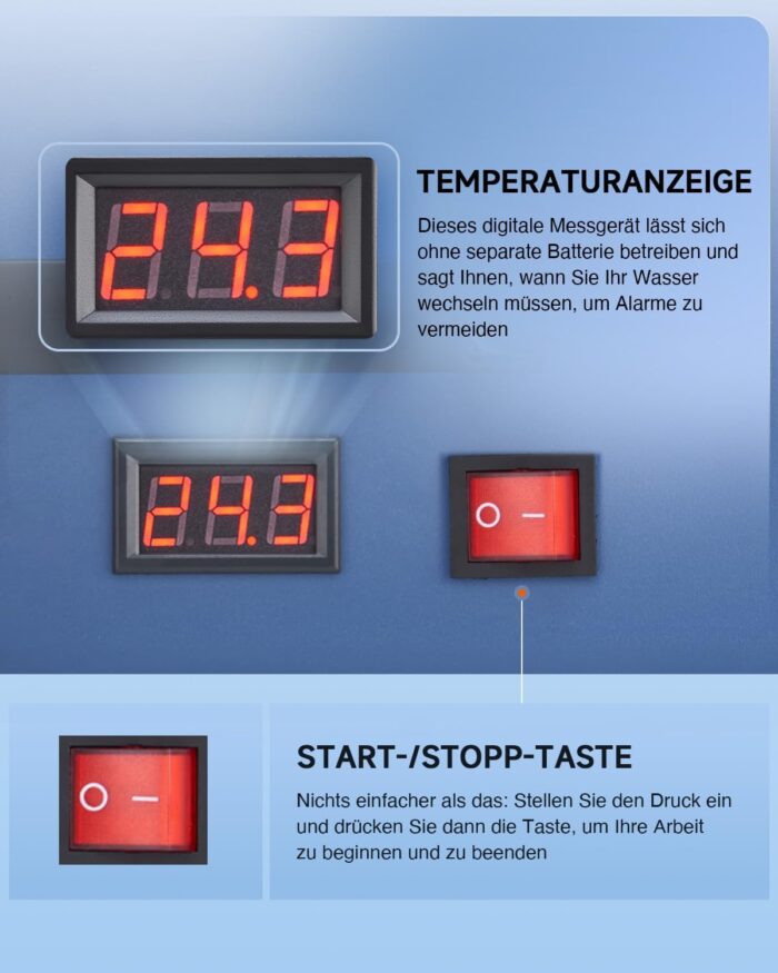 CREWORKS PCP Kompressor 300bar Automatisch Luftkompressor-Pumpe 4500PSI Hochdruckluftpumpe 1800W Kompressorpumpe Auto-Stop Kompressor 30MPA Hochdruck PCP Inflator für die Aufblasflasche