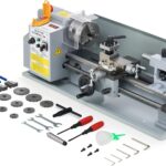 CREWORKS Mini-Drehmaschine 7 x 14 Zoll mit 3-Backen-Futter und 2500 U/min Mini-Metalldrehmaschine 180x350MM mit LCD-Display, 550W für Heimwerker-Werkstätten, Heimwerker-Metallverarbeitung und Handwerk