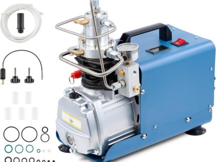 CREWORKS PCP Kompressor 300bar Luftkompressor 4500PSI Hochdruckluftpumpe 1800W Kompressor Hochdruck 30Mpa Tauchkompressor Manueller Stopp für Paintball-Luftgewehr PCP-Gewehr Luftpistole Tauchflasche