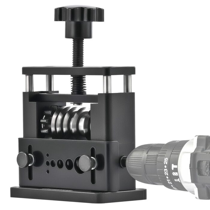 CREWORKS Elektrische Kabelabisoliermaschine 550W, 1,5-40 mm Kabelschälmaschine Automatisch, 11 Löcher & 10 Klingen Abisoliermaschine für Kupfer Recycling, Profi Abisolierer & Wire Stripping Machine