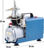 CREWORKS PCP Kompressor 300bar Luftkompressor 4500PSI Hochdruckluftpumpe 1800W Kompressor Hochdruck 30Mpa Tauchkompressor Manueller Stopp für Paintball-Luftgewehr PCP-Gewehr Luftpistole Tauchflasche