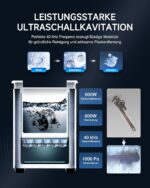 CREWORKS Profi Ultraschallreinigungsgerät 30L (Echtes Volumen) mit Degas & Soft-Modus, Ultraschallreiniger Edelstahl mit Heizung & Timer, für Brillen, Schmuck, Uhren, Gebiss & Münzen, inkl. Korb