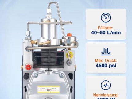 CREWORKS PCP Kompressor 300bar Automatisch Luftkompressor-Pumpe 4500PSI Hochdruckluftpumpe 1800W Kompressorpumpe Auto-Stop Kompressor 30MPA Hochdruck PCP Inflator für die Aufblasflasche