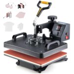CREWORKS Transferpresse 11 in 1 Hitzepresse 38x30cm Hitzepressemaschine Multifunktionale Heißpressmaschine Wärmepresse für T-Shirts Schuhen Tassen Hüten Stiften Baseballs Tellern