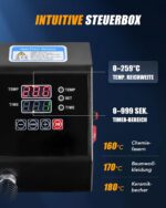 CREWORKS Transferpresse 11 in 1 Hitzepresse 38x30cm Hitzepressemaschine Multifunktionale Heißpressmaschine Wärmepresse für T-Shirts Schuhen Tassen Hüten Stiften Baseballs Tellern