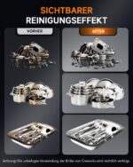 CREWORKS Ultraschallreinigungsgerät Edelstahl 30L Ultraschallreiniger 600W mit Heizung Timer Degas & Soft-Modus für Zahnprothesen Schmuck Brillen Uhren Gläser Ultraschall-Reinigungsgerät mit Knöpfen