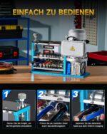 CREWORKS Elektrische Kabelabisoliermaschine 550W, 1,5-40 mm Kabelschälmaschine Automatisch, 11 Löcher & 10 Klingen Abisoliermaschine für Kupfer Recycling, Profi Abisolierer & Wire Stripping Machine