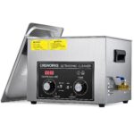 CREWORKS Ultraschallreinigungsgerät Edelstahl 15L Ultraschallreiniger 360W mit Heizung Timer Degas & Soft-Modus für Zahnprothesen Schmuck Brillen Uhren Gläser Ultraschall-Reinigungsgerät mit Knöpfen