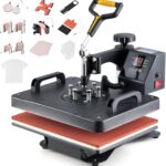 CREWORKS Transferpresse 11 in 1 Hitzepresse 38x30cm Hitzepressemaschine Multifunktionale Heißpressmaschine Wärmepresse für T-Shirts Schuhen Tassen Hüten Stiften Baseballs Tellern