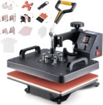 CREWORKS Transferpresse 11 in 1 Hitzepresse 38x30cm Hitzepressemaschine Multifunktionale Heißpressmaschine Wärmepresse für T-Shirts Schuhen Tassen Hüten Stiften Baseballs Tellern