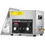 CREWORKS Ultraschallreinigungsgerät Edelstahl 15L Ultraschallreiniger 360W mit Heizung Timer Degas & Soft-Modus für Zahnprothesen Schmuck Brillen Uhren Gläser Ultraschall-Reinigungsgerät mit Knöpfen