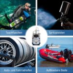 CREWORKS PCP Kompressor 300bar Kompressor Hochdruck Hochdruckluftpumpe 1800W 30Mpa 4500PSI Elektrischer Luftkompressor PCP-Luftpumpe für Druckluftpistole (Ohne voreingestellten Druck)