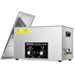 CREWORKS Ultraschallreinigungsgerät Edelstahl 30L Ultraschallreiniger 600W mit Heizung Timer Degas & Soft-Modus für Zahnprothesen Schmuck Brillen Uhren Gläser Ultraschall-Reinigungsgerät mit Knöpfen