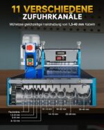 CREWORKS Elektrische Kabelabisoliermaschine 550W, 1,5-40 mm Kabelschälmaschine Automatisch, 11 Löcher & 10 Klingen Abisoliermaschine für Kupfer Recycling, Profi Abisolierer & Wire Stripping Machine