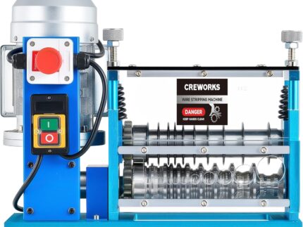 CREWORKS Elektrische Kabelabisoliermaschine 550W, 1,5-40 mm Kabelschälmaschine Automatisch, 11 Löcher & 10 Klingen Abisoliermaschine für Kupfer Recycling, Profi Abisolierer & Wire Stripping Machine