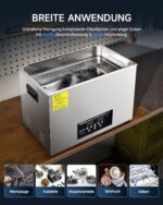 CREWORKS Profi Ultraschallreinigungsgerät 30L (Echtes Volumen) mit Degas & Soft-Modus, Ultraschallreiniger Edelstahl mit Heizung & Timer, für Brillen, Schmuck, Uhren, Gebiss & Münzen, inkl. Korb